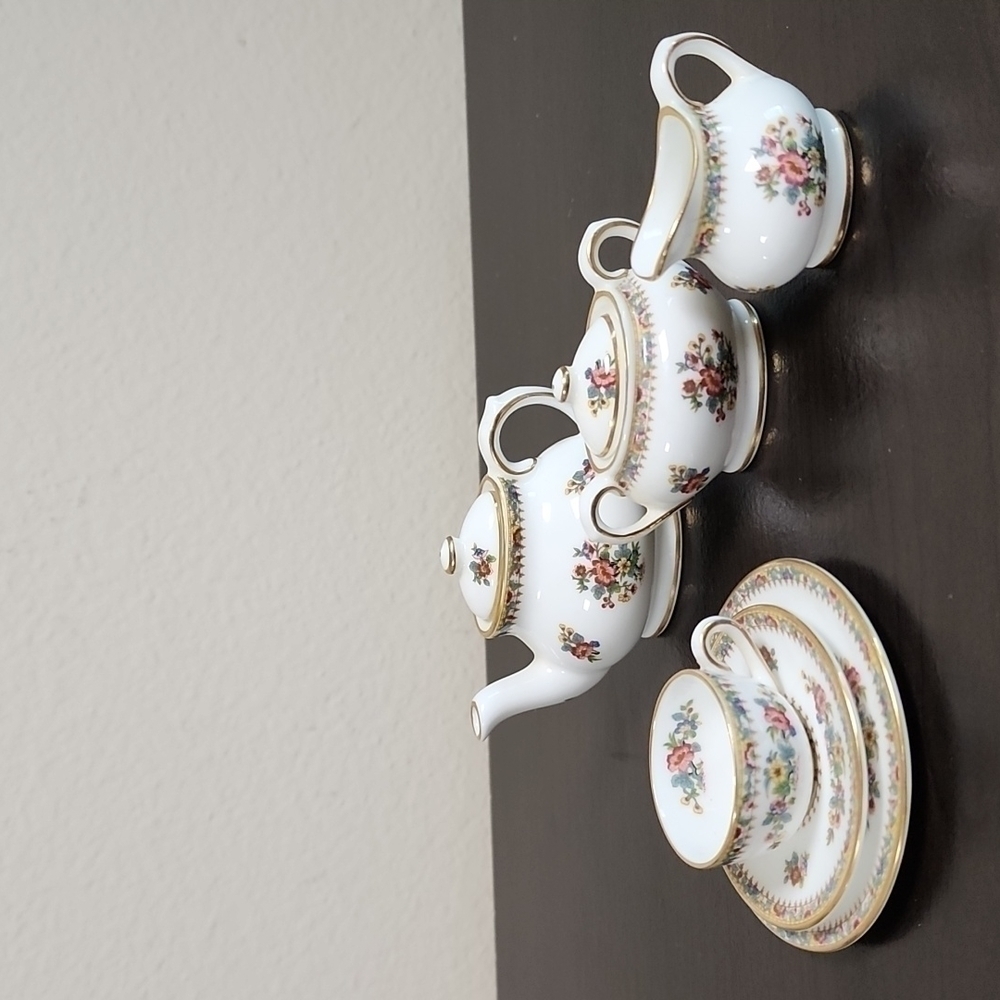 Vintage Coalport Bone China Miniature Tea Set